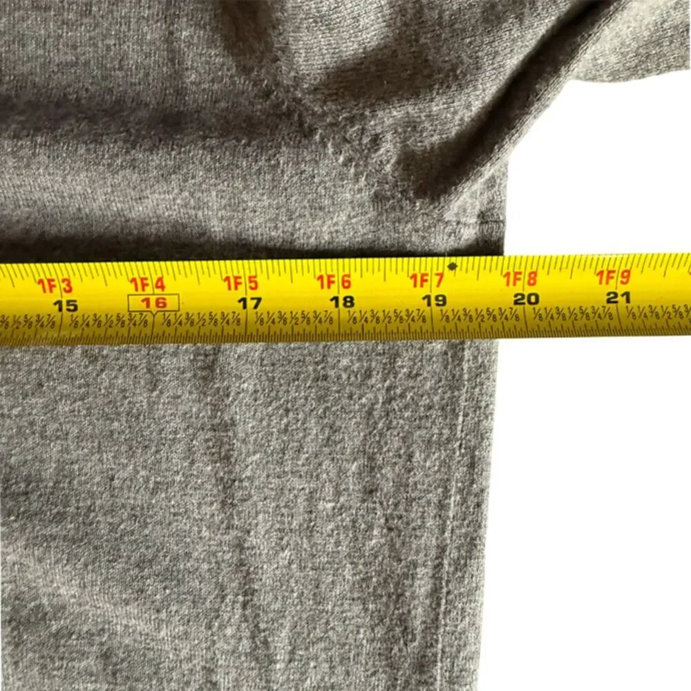 Stock Gray Retro Button Front Cardigan Sweater with pockets Size M